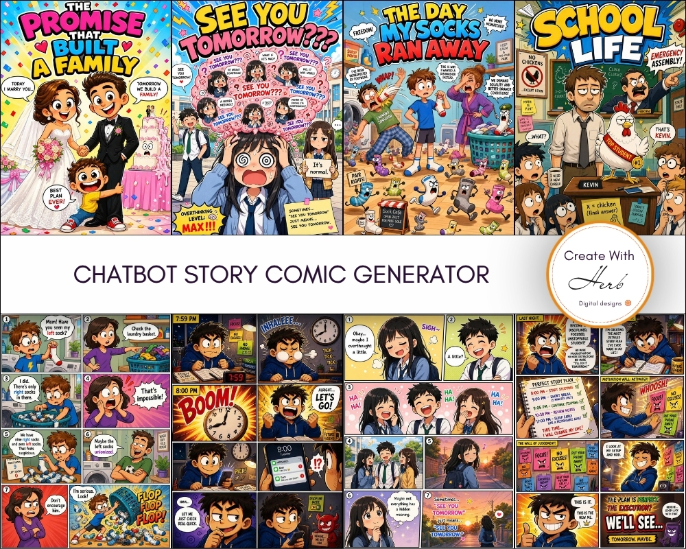Chatbot GPT Story Comic Generator